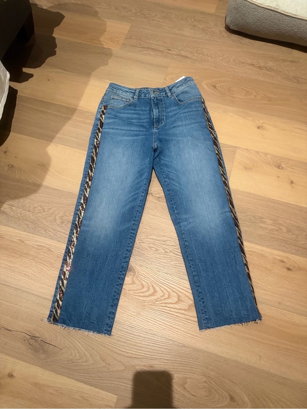 Liu Jo Milano Straight-Leg Jeans with sequins